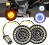 Motorcycle LED Light 2" 50mm Bullet Style LED Turn Signals Pannel For Motor bike Sporter Softail Touring (1157 base-1)